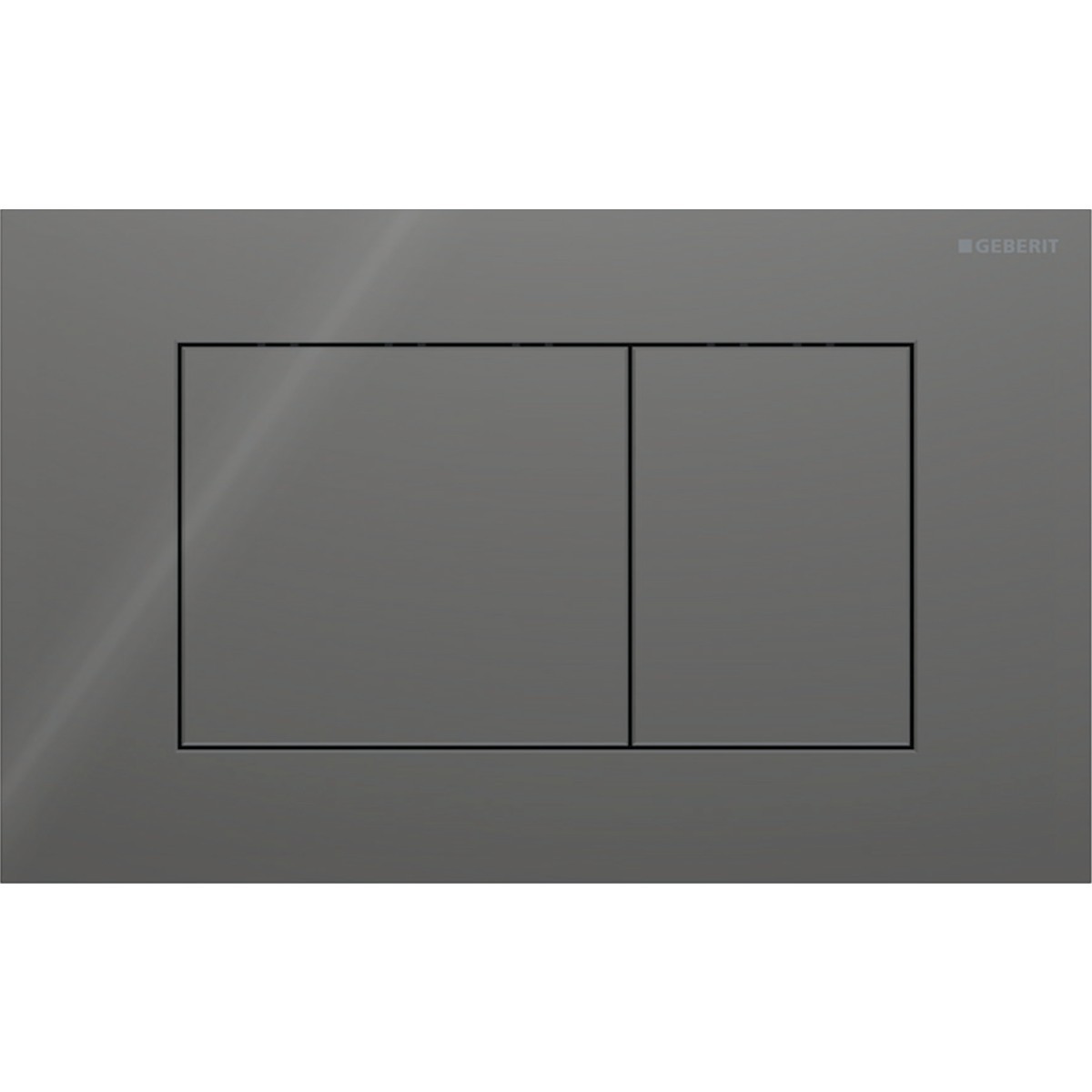 Plaque Geberit Sigma40 carrée DT verre gris velouté - GEBERIT 115.629.JK.1 