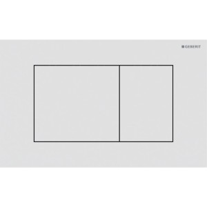 Plaque Geberit Sigma40 carrée DT acier blanc mat - GEBERIT 115.629.JT.1 