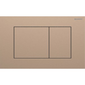 Plaque Geberit Sigma40 carrée DT acier or rouge - GEBERIT 115.629.QB.1 