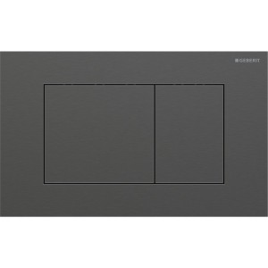 Plaque Geberit Sigma40 carrée DT acier noir chromé - GEBERIT 115.629.QD.1 