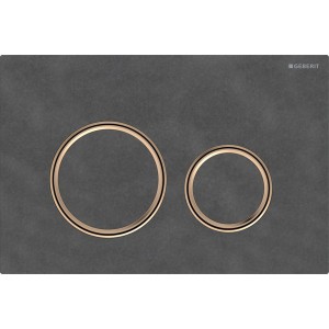 Plaque Geberit Sigma50 ronde DT or rouge ardoise Mustang - GEBERIT 115.650.JM.1 
