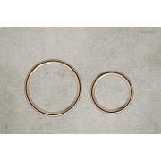 Plaque Geberit Sigma50 ronde DT or rouge aspect béton - GEBERIT 115.650.JV.1 