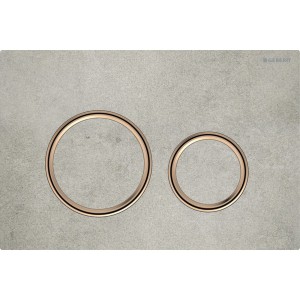 Plaque Geberit Sigma50 ronde DT or rouge aspect béton - GEBERIT 115.650.JV.1 