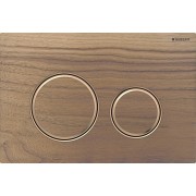 Plaque Geberit Sigma50 ronde DT or rouge noyer américain - GEBERIT 115.650.JX.1 