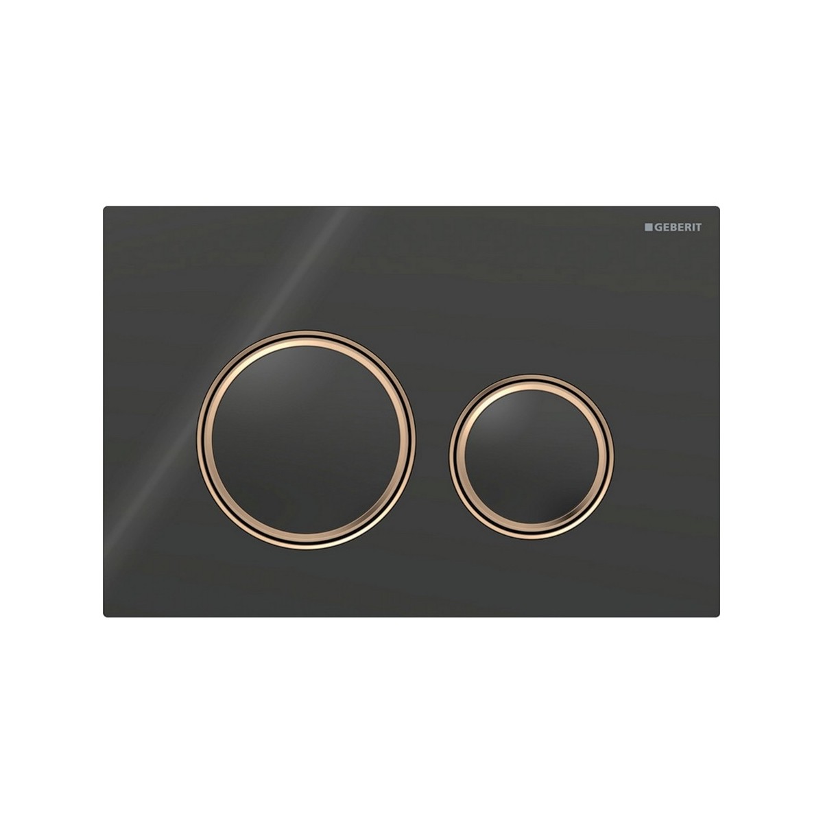 Plaque Geberit Sigma50 ronde DT or rouge noir - GEBERIT 115.650.SJ.1 