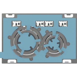 Plaque Geberit Sigma50 ronde DT noir chromé spécifique au client - GEBERIT 115.651.00.1 