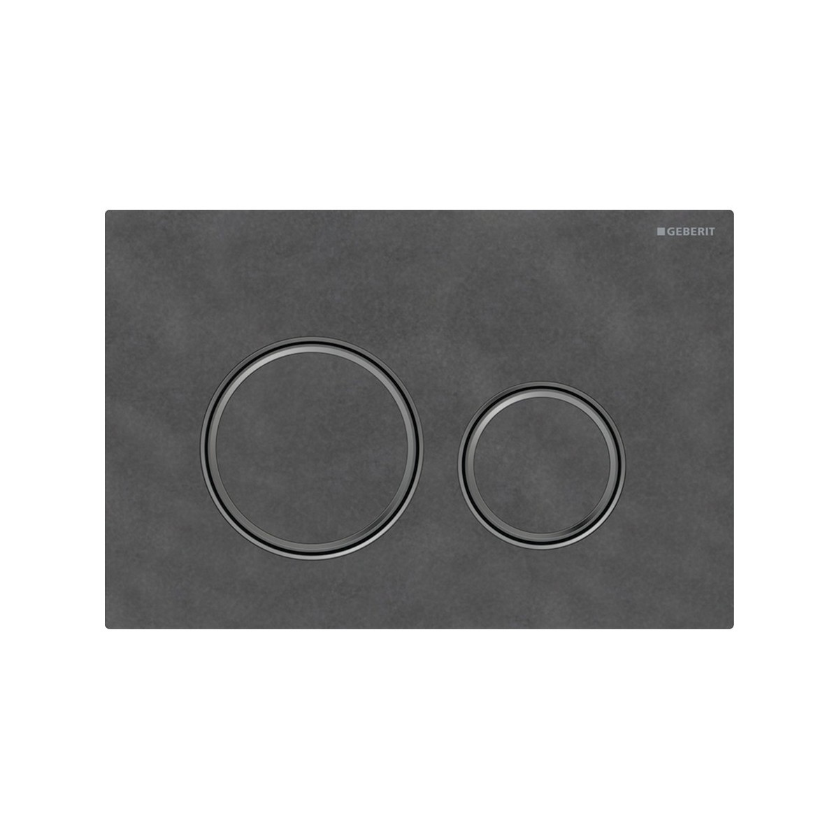 Plaque Geberit Sigma50 ronde DT noir chromé ardoise Mustang - GEBERIT 115.651.JM.1 