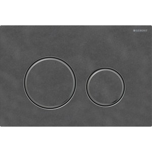 Plaque Geberit Sigma50 ronde DT noir chromé ardoise Mustang - GEBERIT 115.651.JM.1 