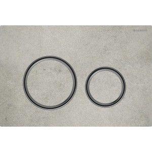 Plaque Geberit Sigma50 ronde DT noir chromé aspect béton - GEBERIT 115.651.JV.1 
