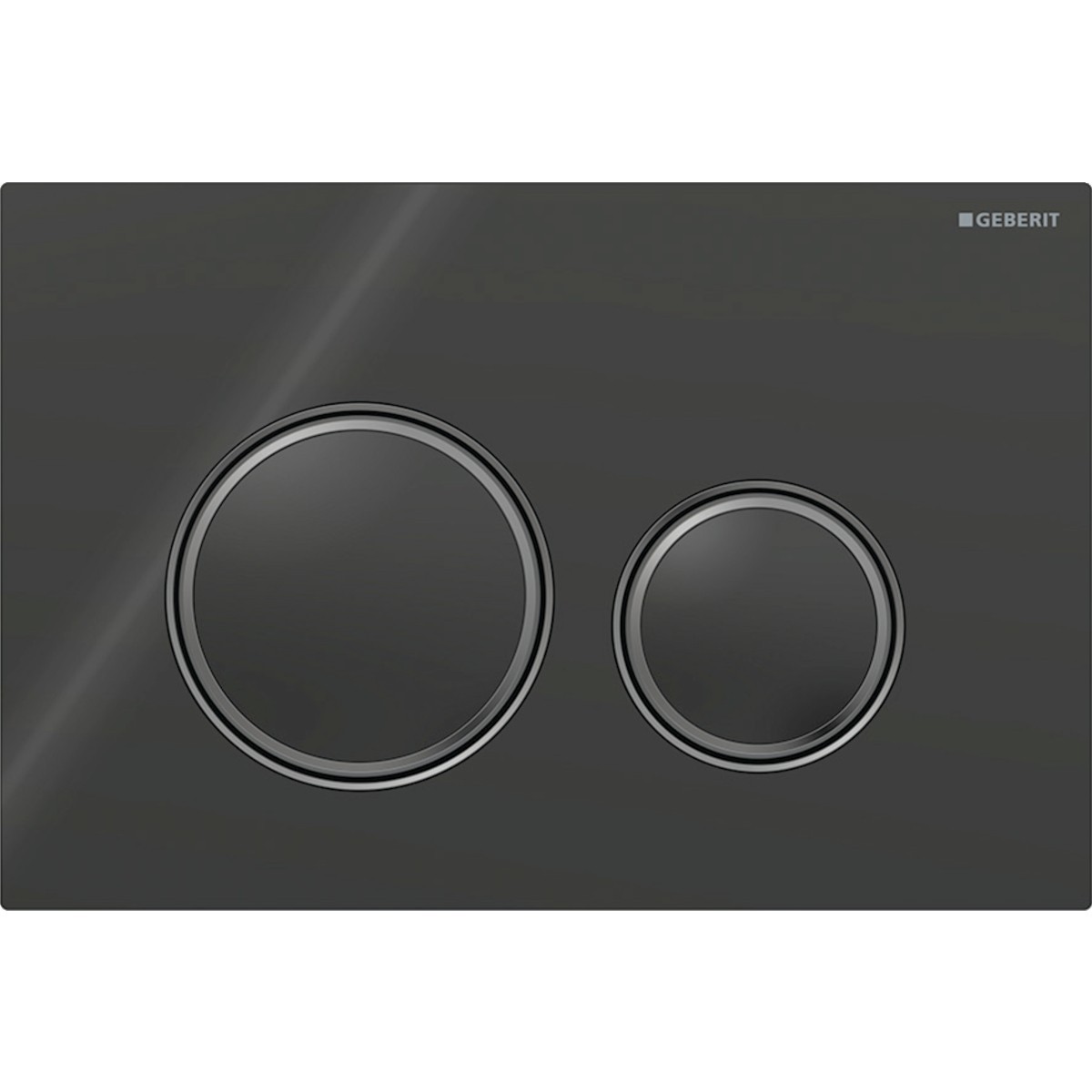 Plaque Geberit Sigma50 ronde DT noir chromé noir - GEBERIT 115.651.SJ.1 