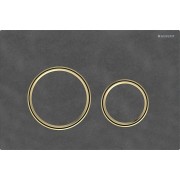 Plaque Geberit Sigma50 ronde DT laiton ardoise Mustang - GEBERIT 115.652.JM.1 