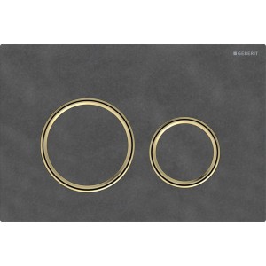 Plaque Geberit Sigma50 ronde DT laiton ardoise Mustang - GEBERIT 115.652.JM.1 