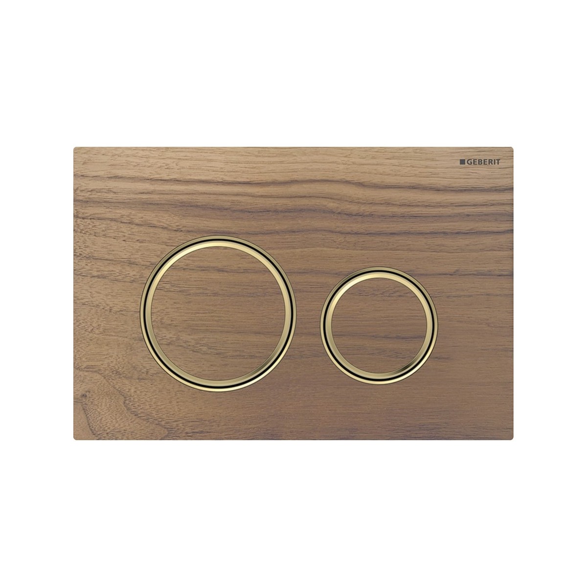 Plaque Geberit Sigma50 ronde DT laiton noyer américain - GEBERIT 115.652.JX.1 