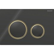 Plaque Geberit Sigma50 ronde DT laiton noir - GEBERIT 115.652.SJ.1 