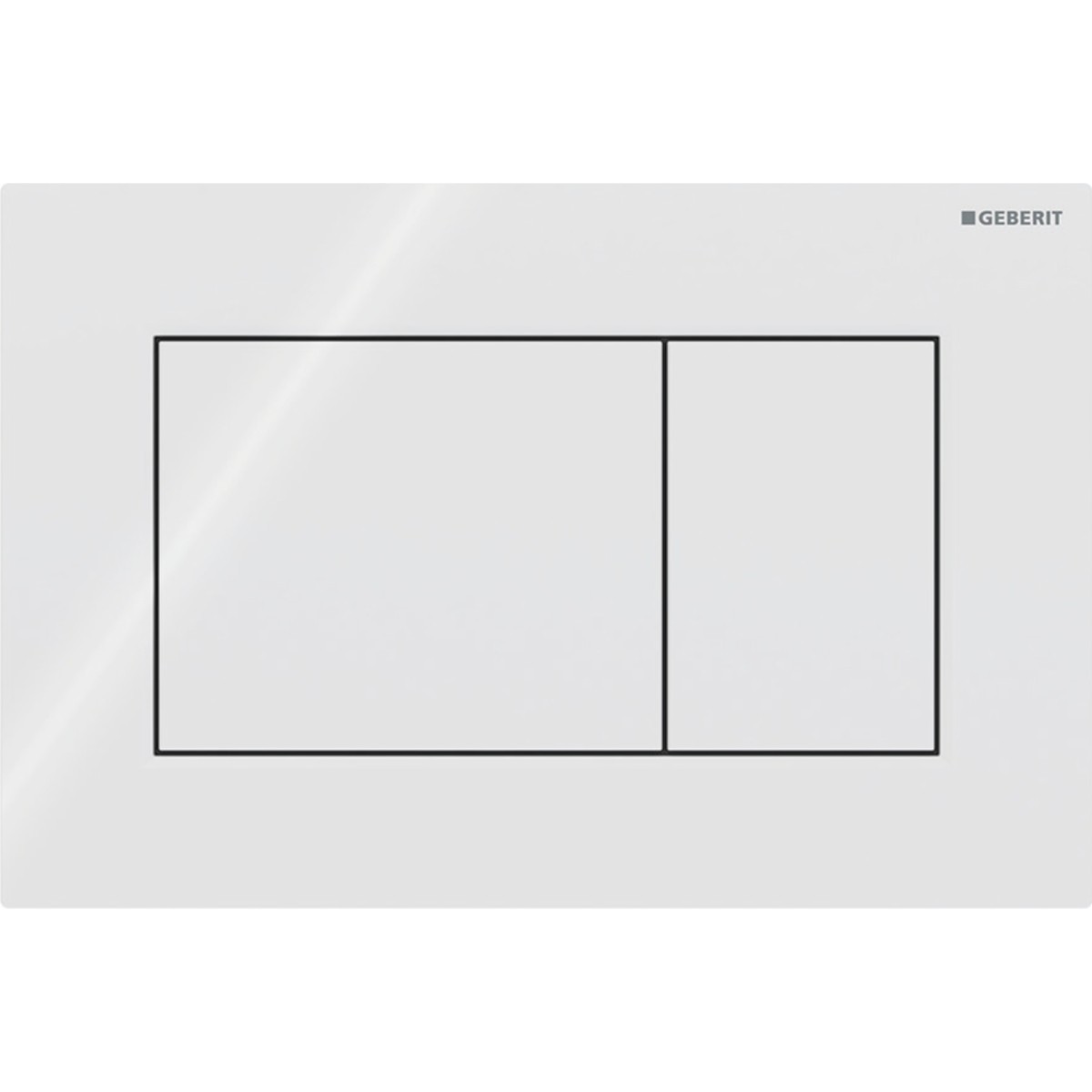 Plaque Geberit Sigma01 carrée DT blanc - GEBERIT 115.660.11.1 