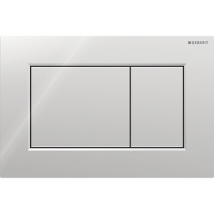 Plaque Geberit Sigma01 carrée DT chromé brillant - GEBERIT 115.660.21.1 