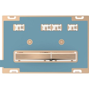 Plaque Geberit Sigma50 carrée DT or rouge spécifique au client - GEBERIT 115.670.00.2 