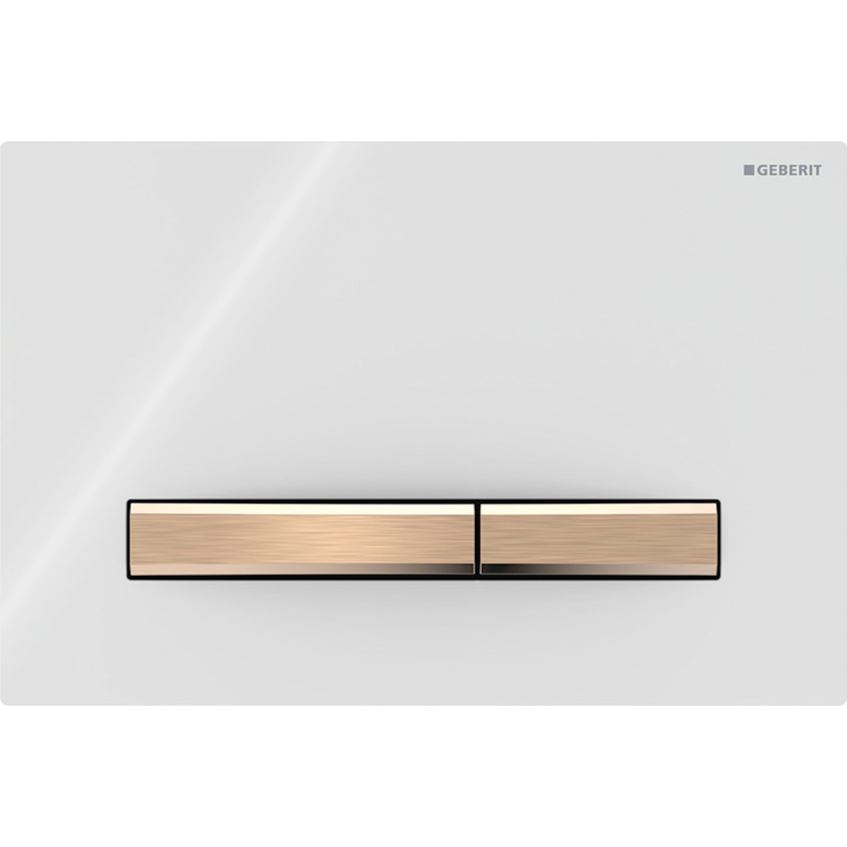 Plaque Geberit Sigma50 carrée DT or rouge blanc - GEBERIT 115.670.11.2 