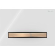 Plaque Geberit Sigma50 carrée DT or rouge blanc - GEBERIT 115.670.11.2 