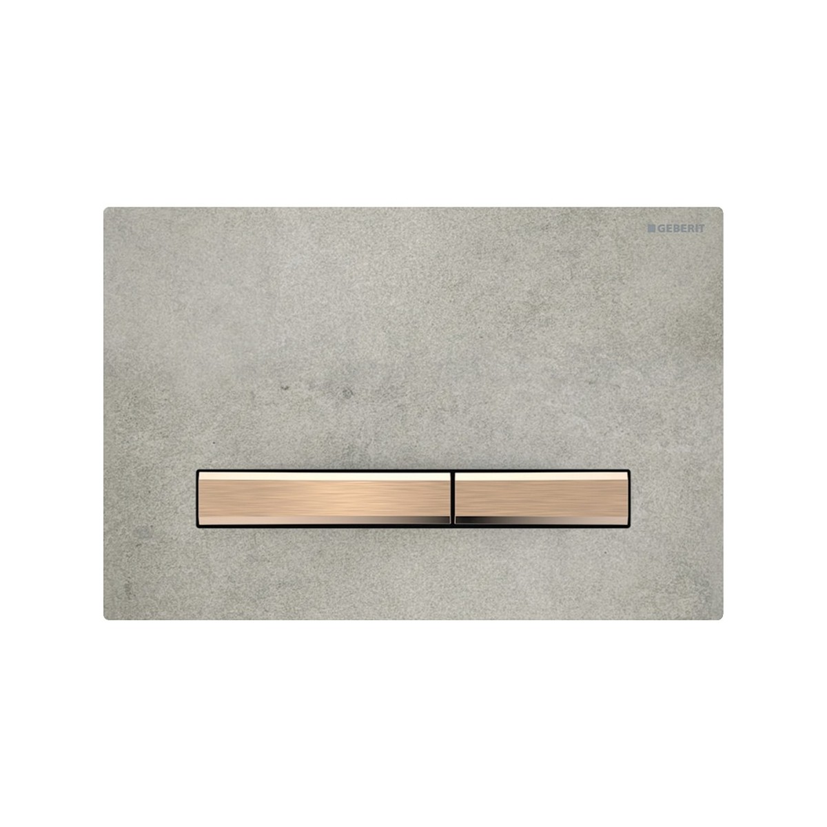 Plaque Geberit Sigma50 carrée DT or rouge aspect béton - GEBERIT 115.670.JV.2 