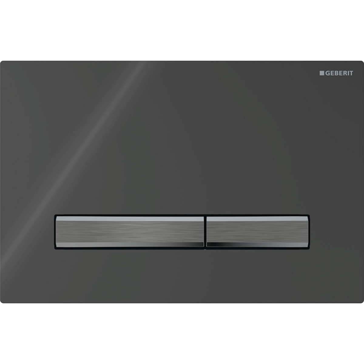 Plaque Geberit Sigma50 carrée DT noir chromé noir - GEBERIT 115.671.DW.2 