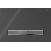 Plaque Geberit Sigma50 carrée DT noir chromé noir - GEBERIT 115.671.DW.2 