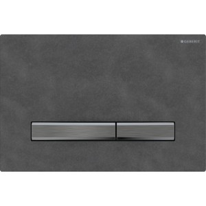 Plaque Geberit Sigma50 carrée DT noir chromé ardoise Mustang - GEBERIT 115.671.JM.2 