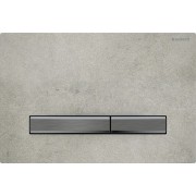 Plaque Geberit Sigma50 carrée DT noir chromé aspect béton - GEBERIT 115.671.JV.2 