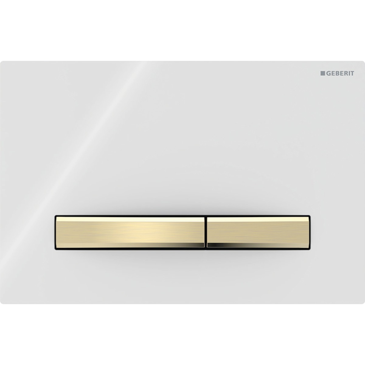 Plaque Geberit Sigma50 carrée DT laiton blanc - GEBERIT 115.672.11.2 