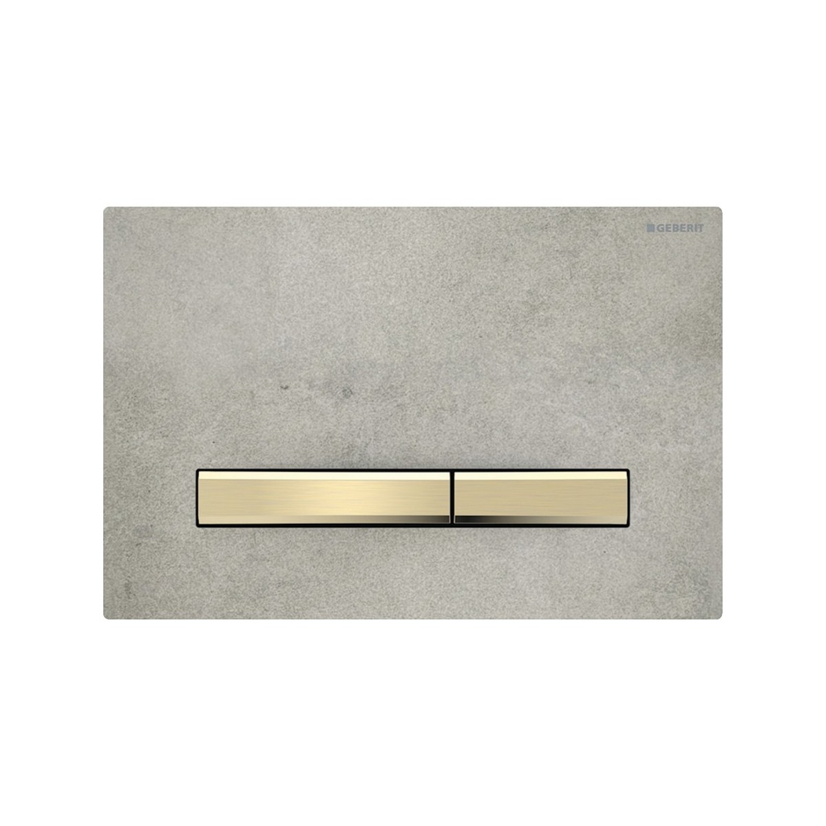 Plaque Geberit Sigma50 carrée DT laiton aspect béton - GEBERIT 115.672.JV.2 