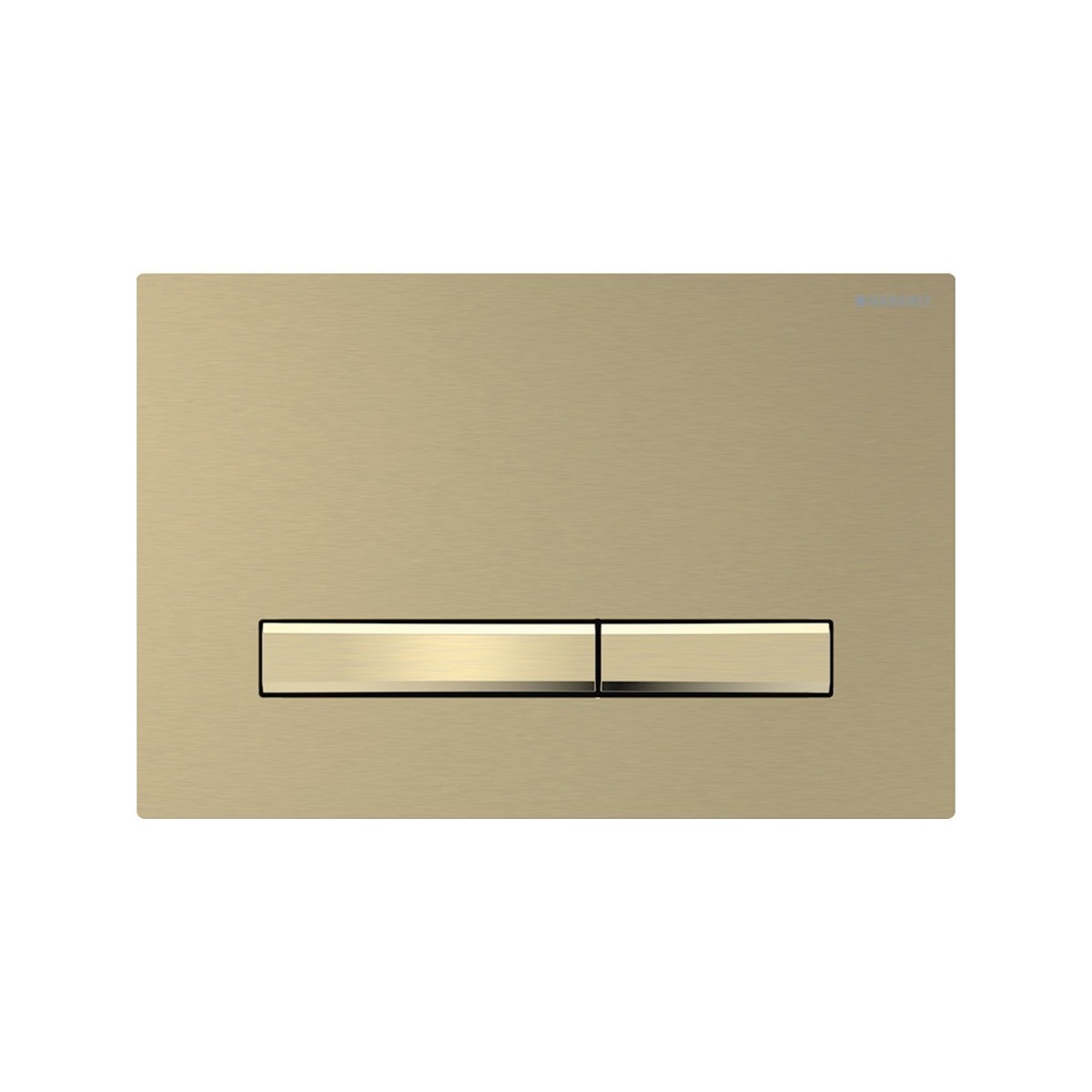 Plaque Geberit Sigma50 carrée DT laiton brossé - GEBERIT 115.672.QF.2 