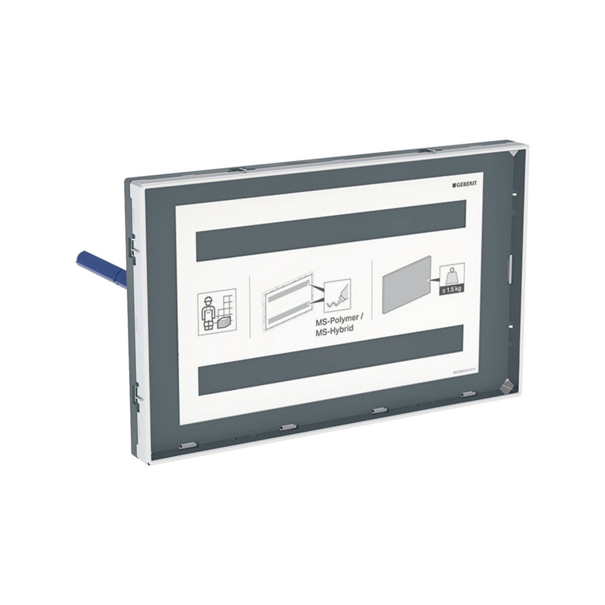 Plaque de fermeture Geberit Sigma à fleur avec cadre visible personnalisable - GEBERIT 115.697.00.1 