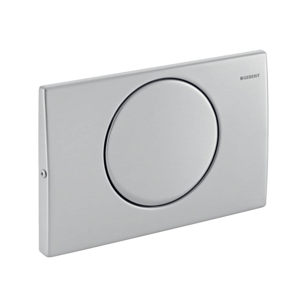 Plaque Geberit Mambo ronde interrompable à visser brossé - GEBERIT 115.751.00.1 