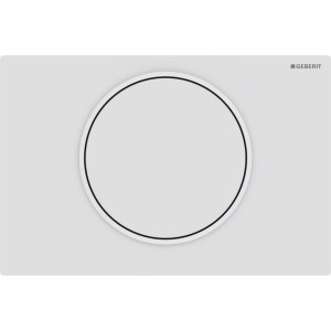 Plaque de déclenchement Geberit Sigma10 ronde interrompable blanc mat - GEBERIT 115.758.01.5 