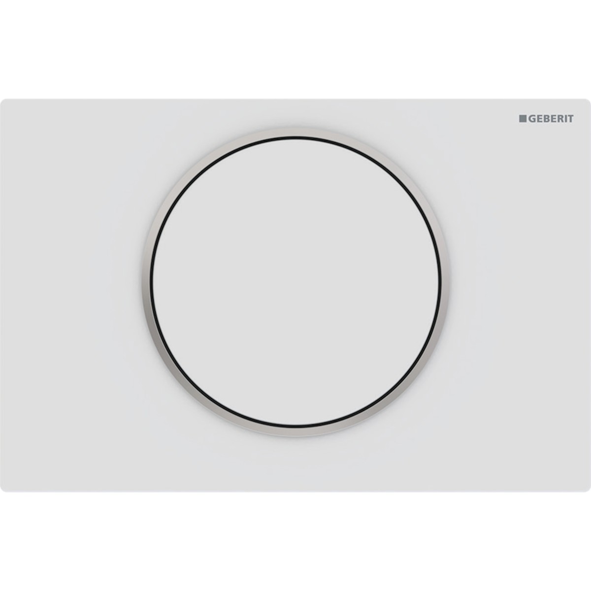 Plaque Geberit Sigma10 ronde interrompable blanc mat laqué facile net poli - GEBERIT 115.758.JT.5 