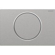 Plaque Geberit Sigma10 ronde interrompable brossé facile net poli - GEBERIT 115.758.SN.5 