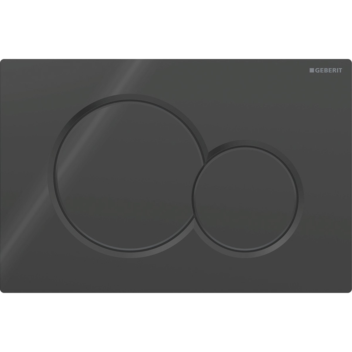 Plaque Geberit Sigma01 ronde DT noir brillant - GEBERIT 115.770.DW.5 