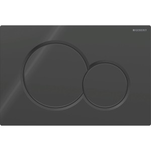 Plaque Geberit Sigma01 ronde DT noir brillant - GEBERIT 115.770.DW.5 