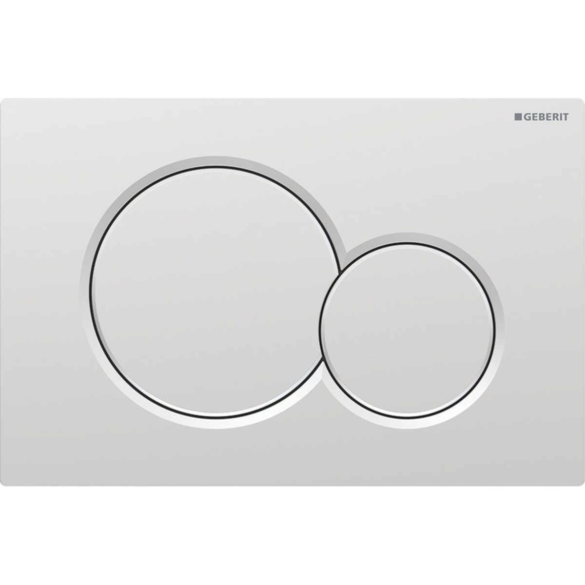 Plaque Geberit Sigma01 ronde DT chromé mat laqué facile à nettoyer - GEBERIT 115.770.JQ.5 