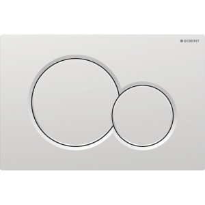 Plaque Geberit Sigma01 ronde DT chromé mat laqué facile à nettoyer - GEBERIT 115.770.JQ.5 