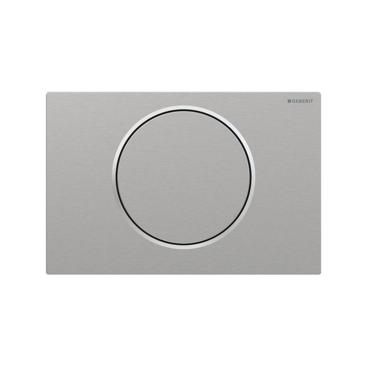 Plaque Geberit Sigma10 ronde interrompable à visser brossé facile net poli - GEBERIT 115.787.SN.5 