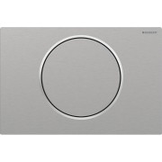 Plaque Geberit Sigma10 ronde interrompable à visser brossé facile net poli - GEBERIT 115.787.SN.5 
