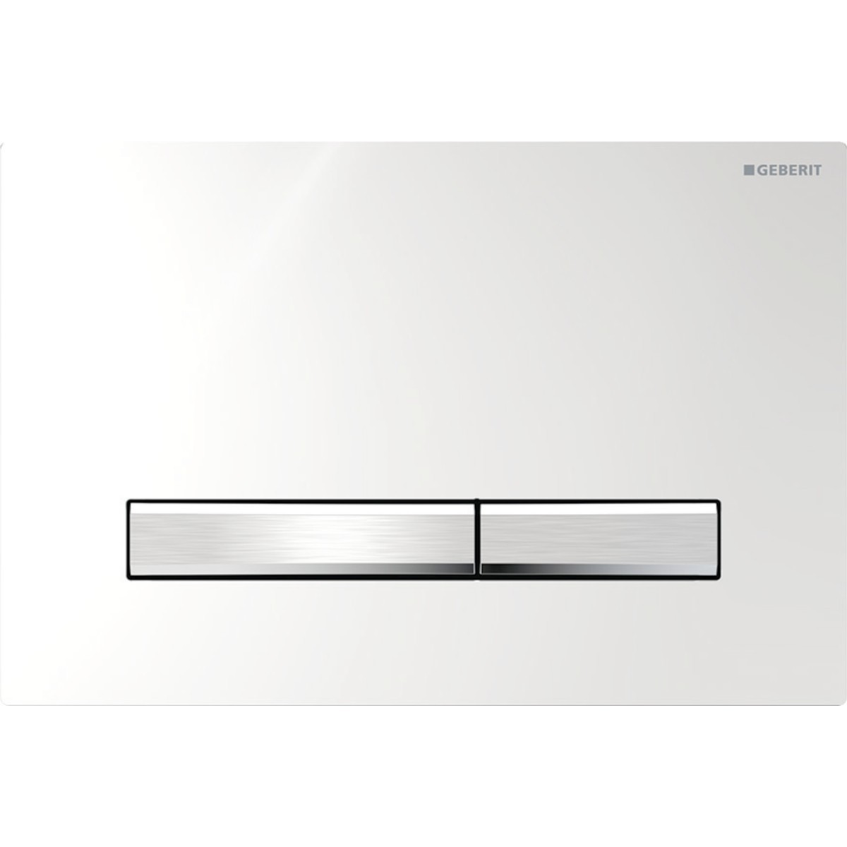 Plaque Geberit Sigma50 carrée DT chromé chromé brillant - GEBERIT 115.788.21.2 