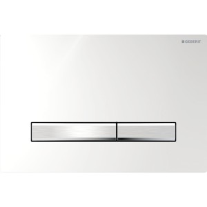 Plaque Geberit Sigma50 carrée DT chromé chromé brillant - GEBERIT 115.788.21.2 