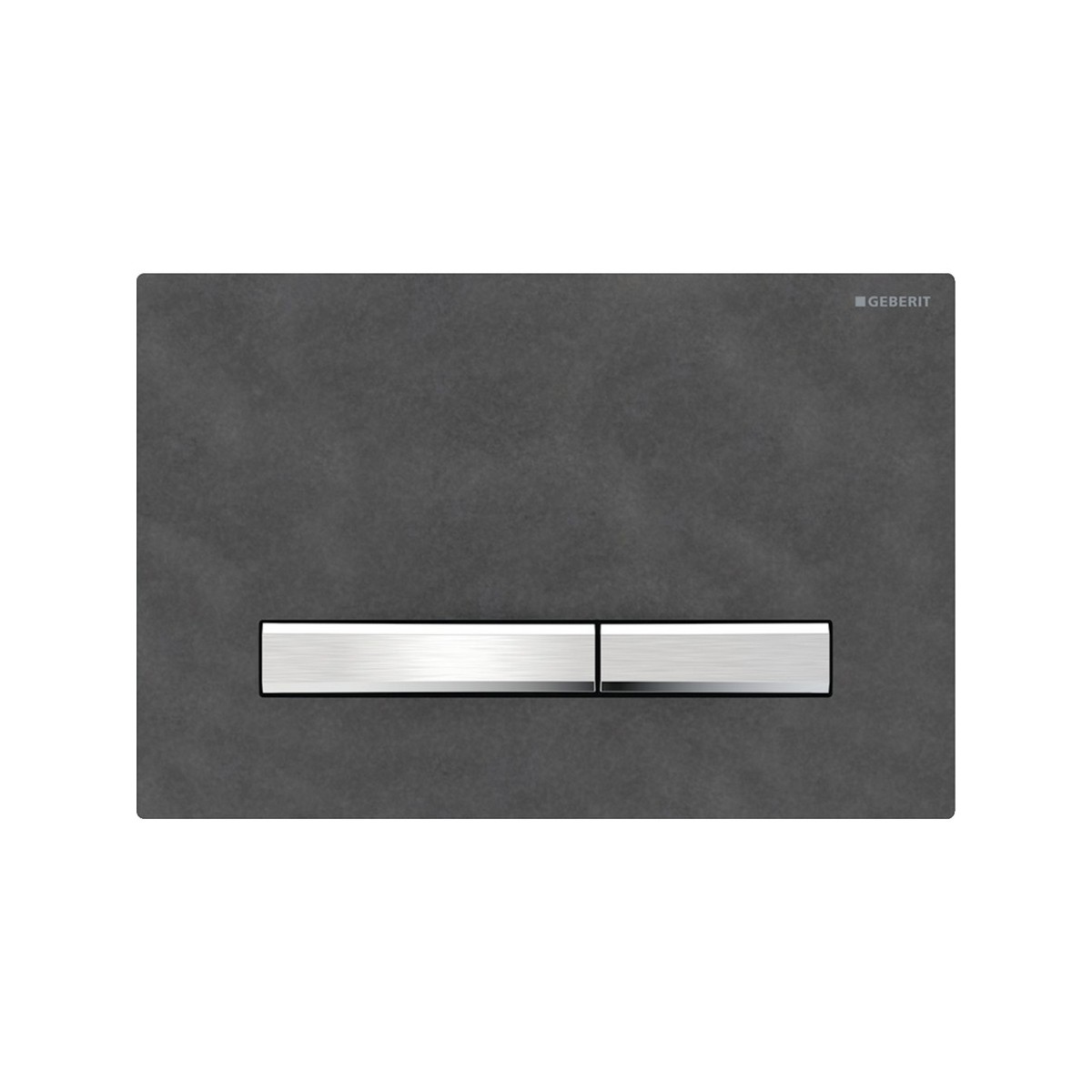 Plaque Geberit Sigma50 carrée DT chromé ardoise Mustang - GEBERIT 115.788.JM.2 