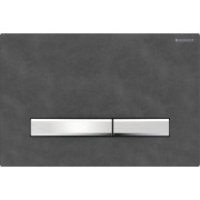Plaque Geberit Sigma50 carrée DT chromé ardoise Mustang - GEBERIT 115.788.JM.2 