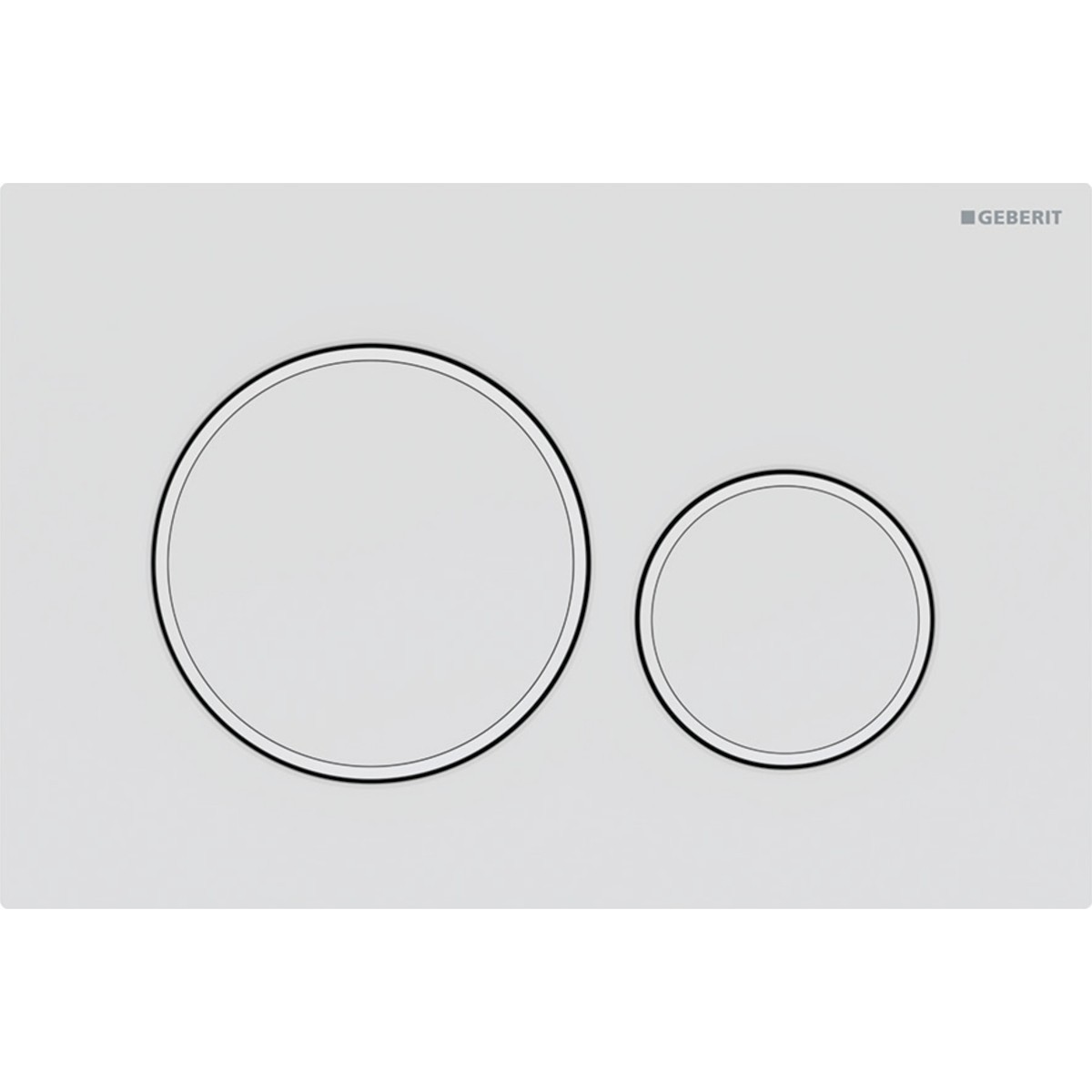 Plaque Geberit Sigma20 ronde DT blanc mat laq facile nettoyer blc - GEBERIT 115.882.01.1 