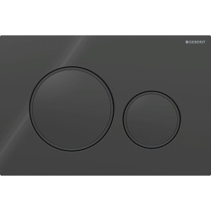 Plaque Geberit Sigma20 ronde DT noir noir mat - GEBERIT 115.882.DW.1 