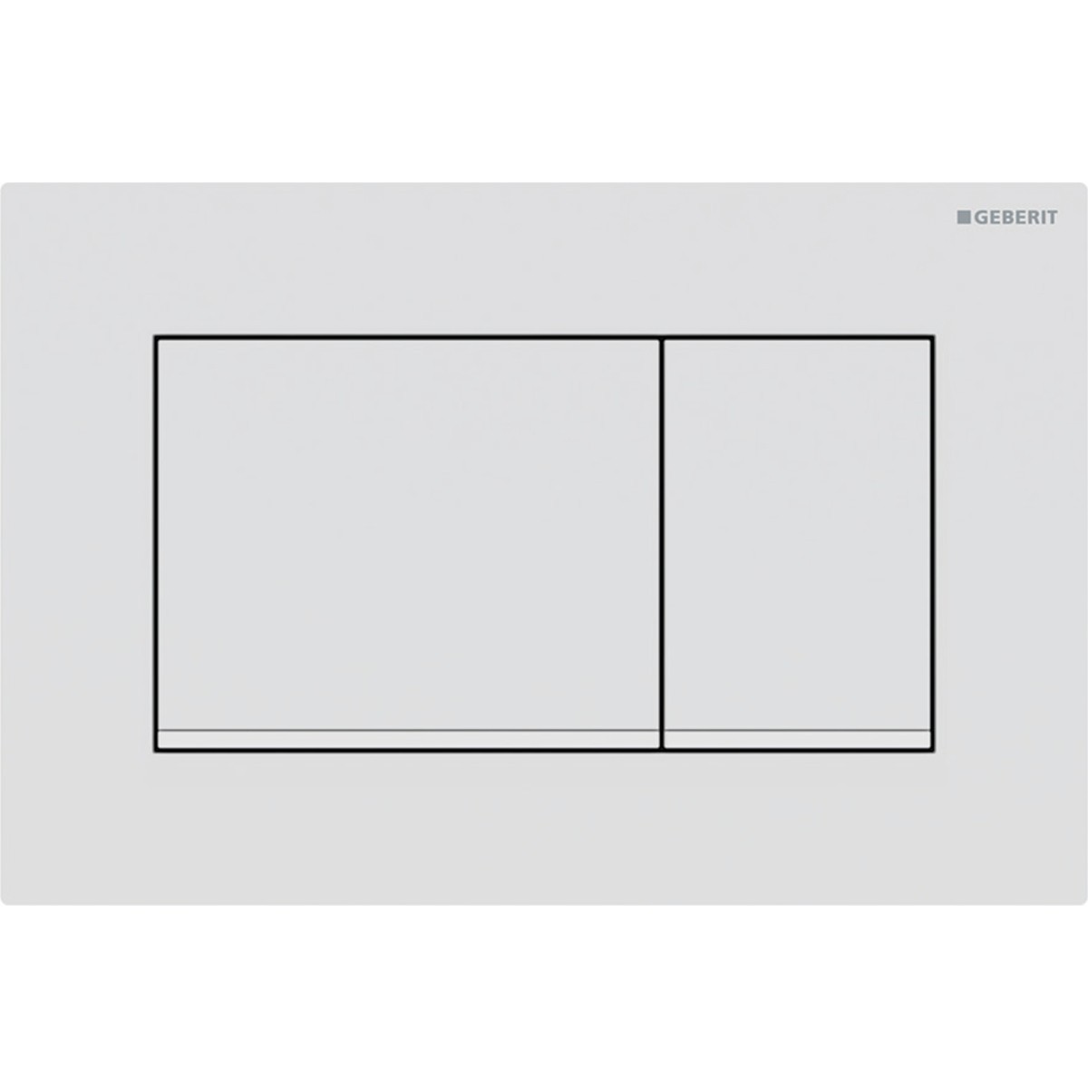 Plaque Geberit Sigma20 carrée DT blanc mat laqué facile nettoyer blanc - GEBERIT 115.883.01.1 