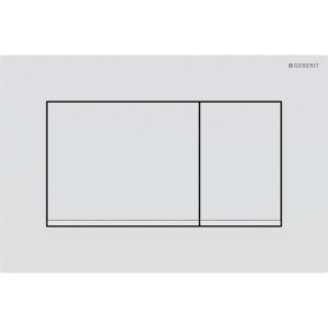 Plaque Geberit Sigma20 carrée DT blanc mat laqué facile nettoyer blanc - GEBERIT 115.883.01.1 